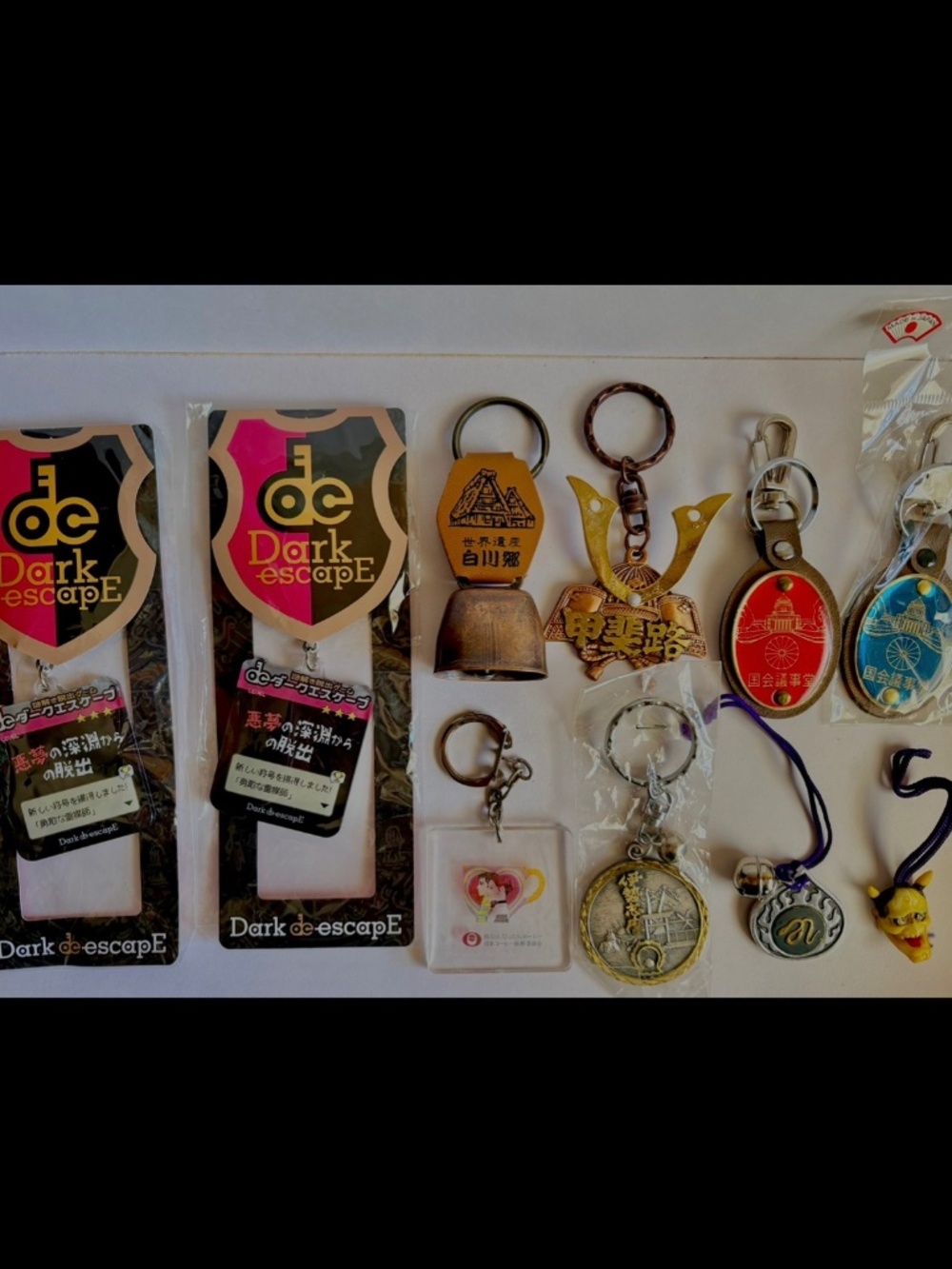 Set of 10 Keychains Key Rings Bag Charms from Japan Phone Strap Accessories Etc.
